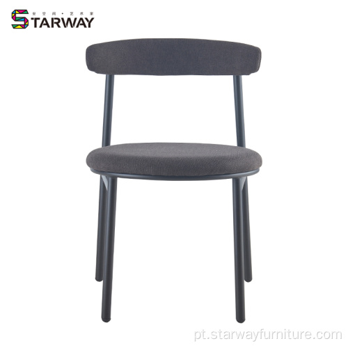 Pernas de ferro moderno preto de cadeira de cadeira preto